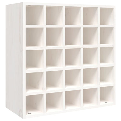 Vinställ Vinskåp Vit 56x25x56 cm massiv furu