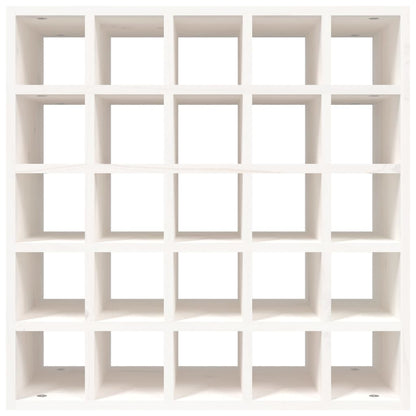 Vinställ Vinskåp Vit 56x25x56 cm massiv furu
