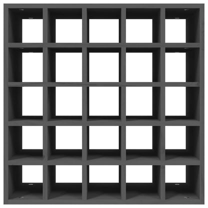 Vinställ Vinskåp Grå 56x25x56 cm massiv furu