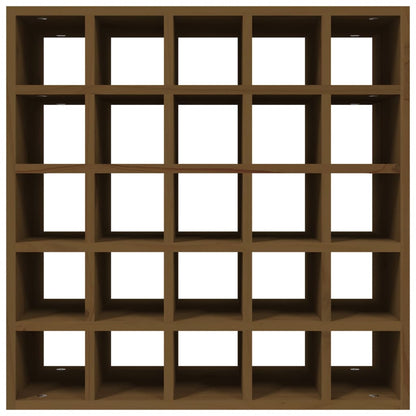 Vinställ Vinskåp honungsbrun 56x25x56 cm massiv furu