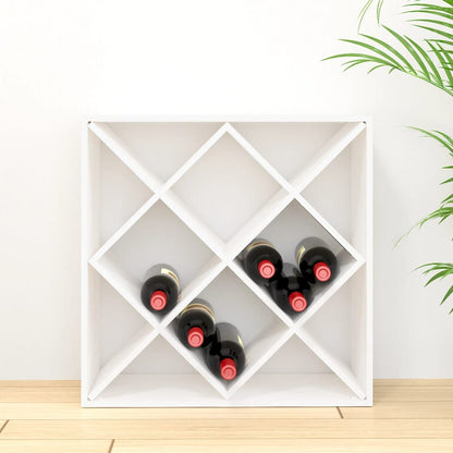Vinställ Vinskåp Vit 62x25x62 cm massiv furu