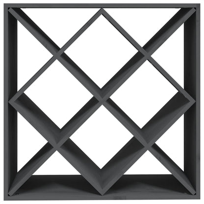 Vinställ Vinskåp Grå 62x25x62 cm massiv furu