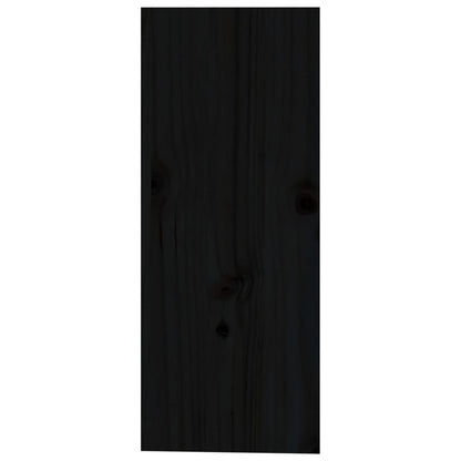Vinställ Vinskåp Svart 62x25x62 cm massiv furu