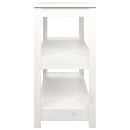 Avlastningsbord Konsollbord Vit 110x40x74 cm massiv furu