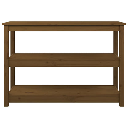 Avlastningsbord Konsollbord Brun honungsbrun 110x40x74 cm massiv furu