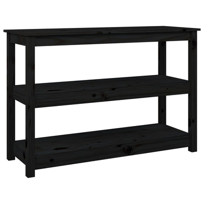 Avlastningsbord Konsollbord Svart 110x40x74 cm massiv furu