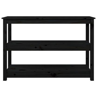 Avlastningsbord Konsollbord Svart 110x40x74 cm massiv furu