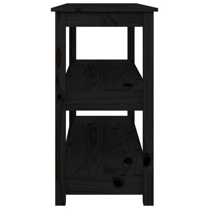 Avlastningsbord Konsollbord Svart 110x40x74 cm massiv furu