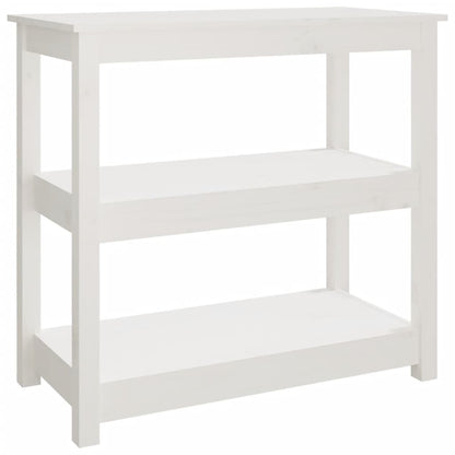 Avlastningsbord Konsollbord Vit 80x40x74 cm massiv furu