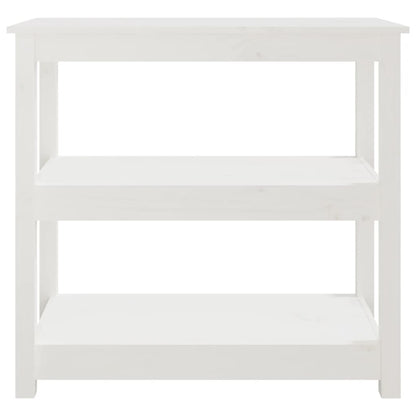 Avlastningsbord Konsollbord Vit 80x40x74 cm massiv furu