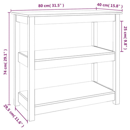 Avlastningsbord Konsollbord Vit 80x40x74 cm massiv furu
