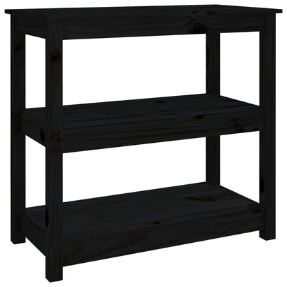 Avlastningsbord Konsollbord Svart 80x40x74 cm massiv furu