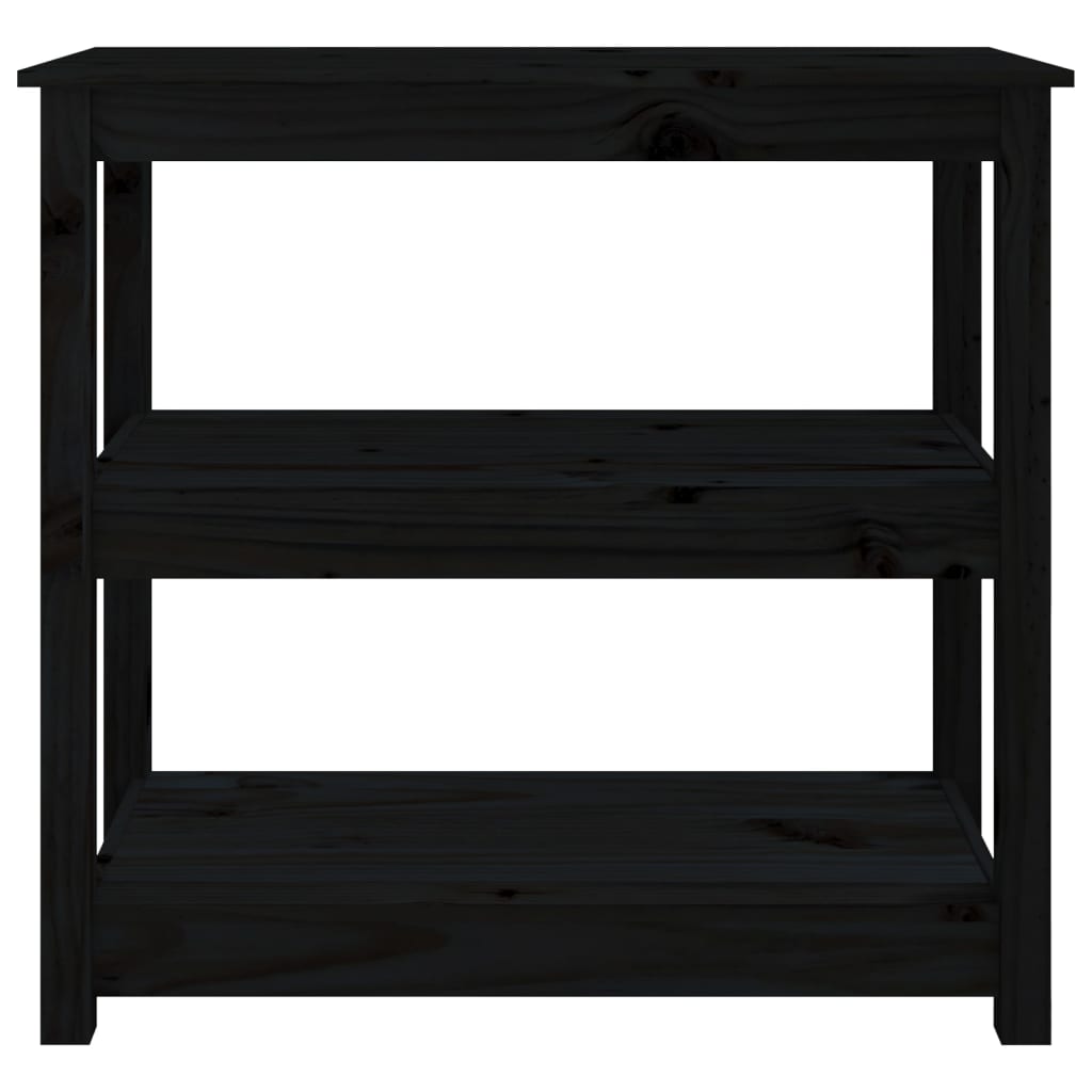 Avlastningsbord Konsollbord Svart 80x40x74 cm massiv furu