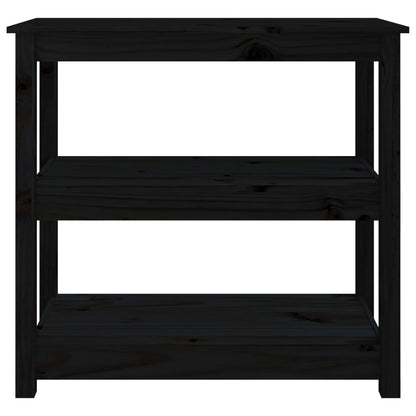 Avlastningsbord Konsollbord Svart 80x40x74 cm massiv furu