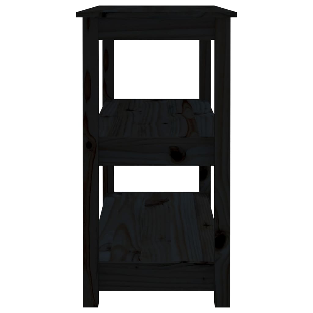Avlastningsbord Konsollbord Svart 80x40x74 cm massiv furu