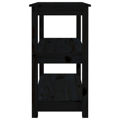 Avlastningsbord Konsollbord Svart 80x40x74 cm massiv furu