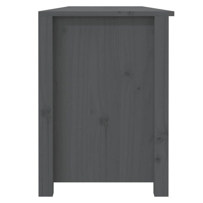 Skoställ Grå Skohylla 160x36,5x50 cm massiv furu