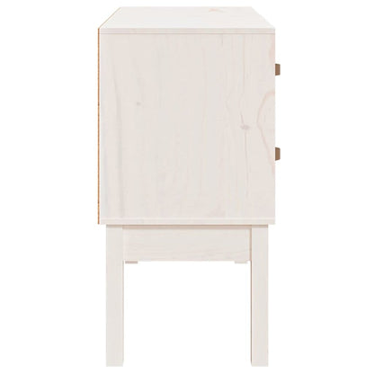 Byrå Vit 90x40x78 cm massiv furu