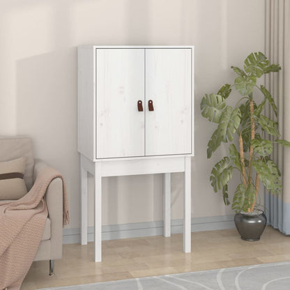 Skåp Vit 60x40x120 cm massiv furu