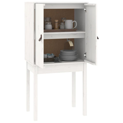 Skåp Vit 60x40x120 cm massiv furu