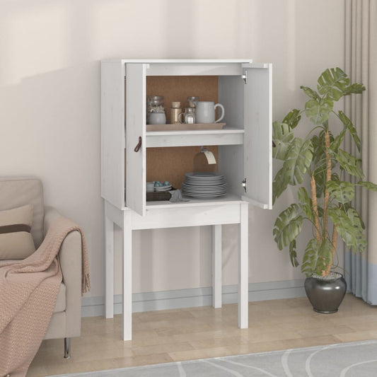 Skåp Vit 60x40x120 cm massiv furu