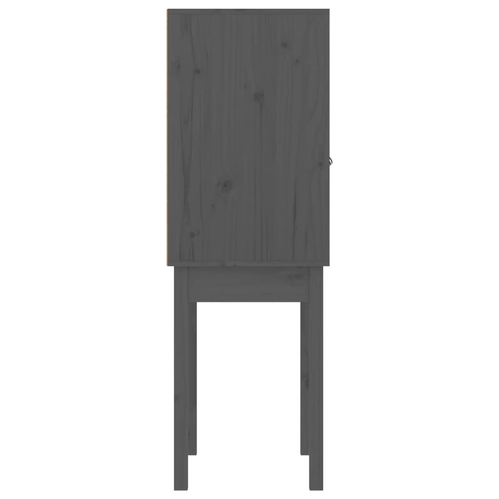 Skåp Grå 60x40x120 cm massiv furu