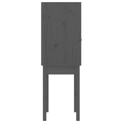 Skåp Grå 60x40x120 cm massiv furu