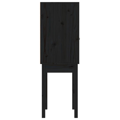 Skåp Svart 60x40x120 cm massiv furu