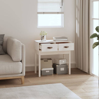 Avlastningsbord Konsollbord Vit 76,5x40x75 cm massiv furu
