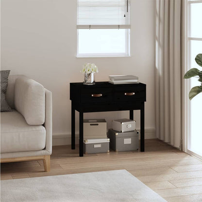 Avlastningsbord Konsollbord Svart 76,5x40x75 cm massiv furu