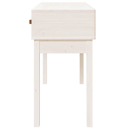 Avlastningsbord Konsollbord Vit 114x40x75 cm massiv furu