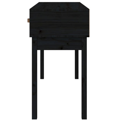 Avlastningsbord Konsollbord Svart 114x40x75 cm massiv furu