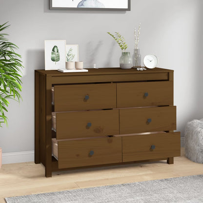 Skåp Brun Honungsbrun 100x40x72 cm massiv furu