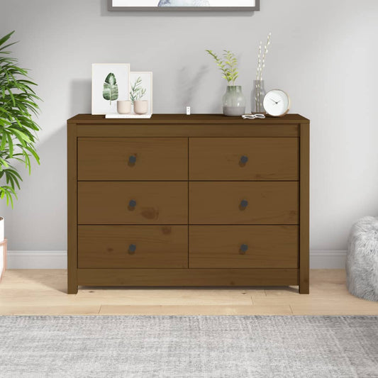 Skåp Brun Honungsbrun 100x40x72 cm massiv furu