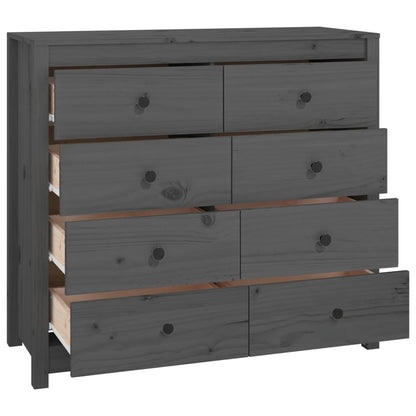 Byrå Grå 100x40x90 cm massiv furu