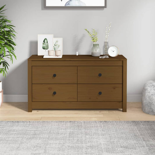 Byrå Honungsbrun 100x40x54 cm massiv furu