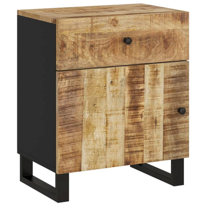 Sängbord 50x33x60 cm massivt mangoträ och konstruerat trä