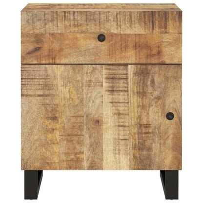 Sängbord 50x33x60 cm massivt mangoträ och konstruerat trä