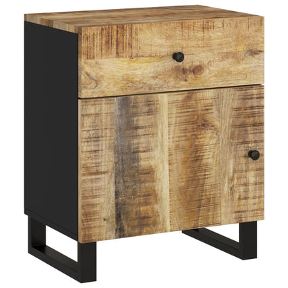 Sängbord 50x33x60 cm massivt mangoträ och konstruerat trä