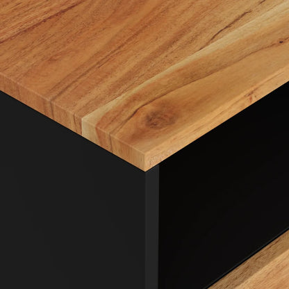 Sängbord 50x33x62 cm massivt akaciaträ och konstruerat trä