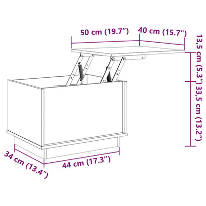 Soffbord Vit 40x50x35 cm massiv furu