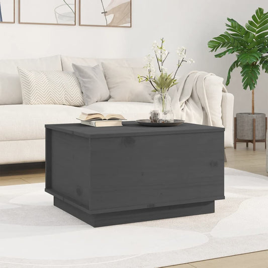 Soffbord Grå 60x50x35 cm massivt furu