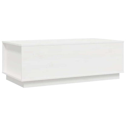 Soffbord Vit 100x50x35 cm massiv furu