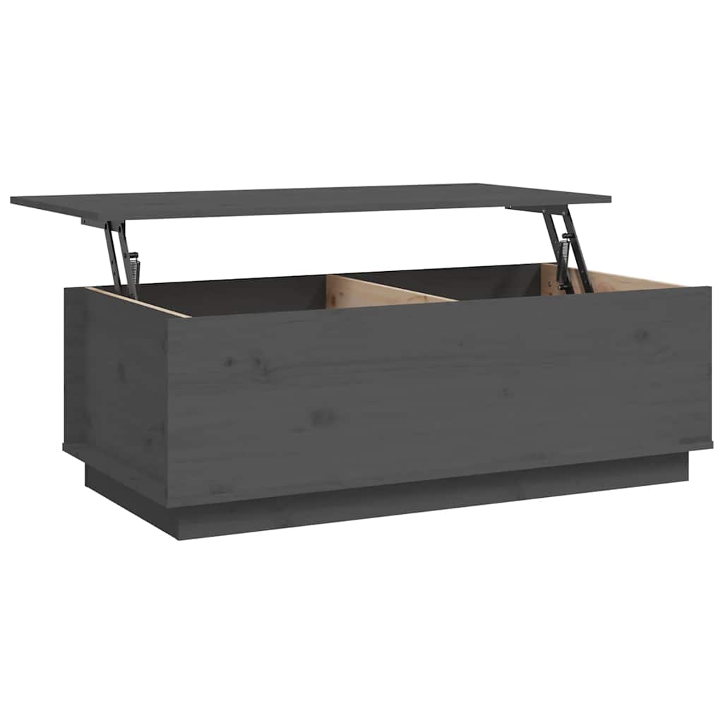 Soffbord Grå 100x50x35 cm massiv furu