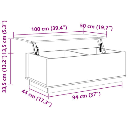 Soffbord Brun Honungsbrun 100x50x35 cm massiv furu