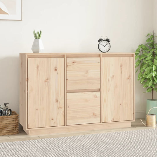 Skänk Vit 111x34x75 cm massiv furu