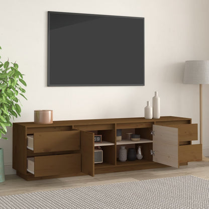 TV-Möbel Honungsbrun TV-Bänk 176x37x47,5 cm massiv furu