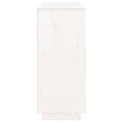 Skänk Vit 104,5x34x80 cm massiv furu
