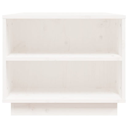 Soffbord Vit 90x49x40,5 cm massiv furu