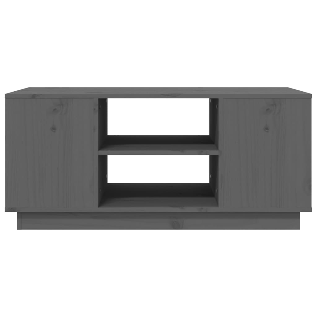 Soffbord Grå 90x49x40,5 cm massiv furu